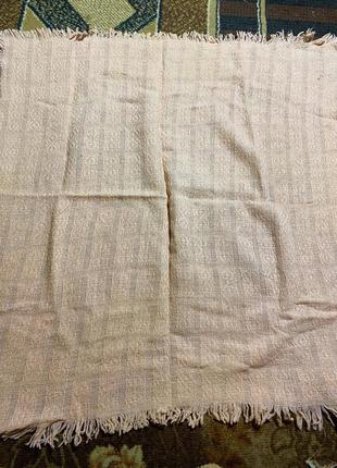 Плотный натуральный суконный персиковый платок 75*75см