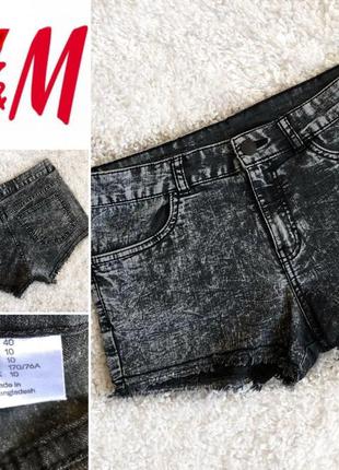 H&m крутые джинсовые шорты, р.м/l