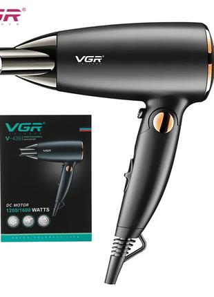 Фен для волос VGR V-439, черный