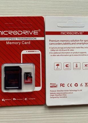 Картка пам'яті Micro SD 16 GB MICRODRIVE+ Adapter CLASS 10 для...