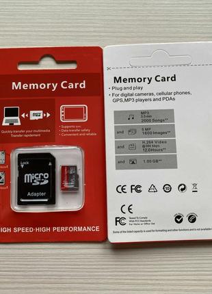 Карта памяти MICRO SD 16 GB + Adapter Class 10 для телефонов и...