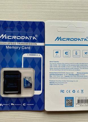 Картка пам'яті MICRODATA Micro SD 32 GB + Adapter CLASS 10 для...