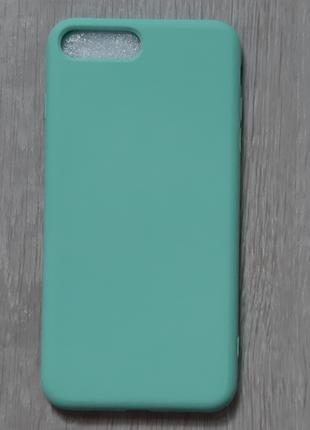 Матовый силиконовый защитный чехол мятный iPhone 7/8 Plus