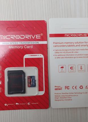 Картка пам'яті Micro SD 32 GB MICRODRIVE + Adapter Class 10 дл...