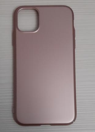 Чехол пластиковая накладка iPhone 11 розовый