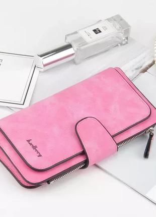 Женский кошелек-портмоне розовый Baellerry