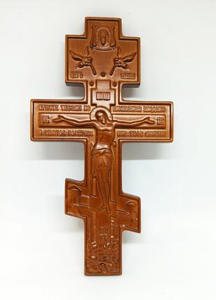 Крест квадратный 30*16cm резная ольха