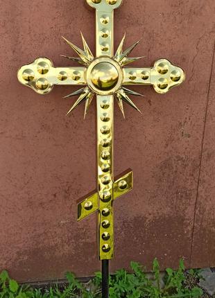 Крест фигурный накупольный для храмов или часовен из булата 80...