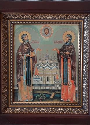 Петр и Феврония (покровители семьи и брака) икона святых 23х26см