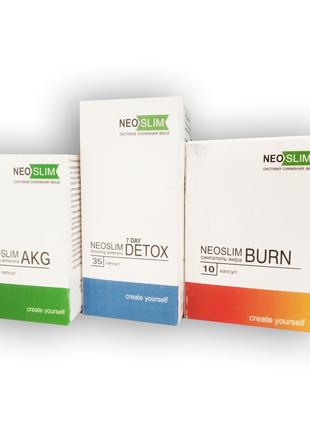 Комплекс для снижения веса 3 в 1 Neo Slim (7 Day Detox, AKG, B...