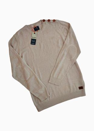 Бежевая классическая  кофта джемпер,  пуловер blend xxl, 52,  44