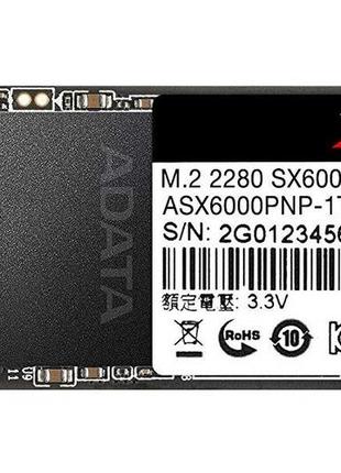 SSD накопитель M.2 Adata XPG SX6000 Pro 1TB 2280 PCIe 3.0x4 NV...