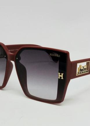 Hermes стильные женские солнцезащитные очки черный градиент в ...