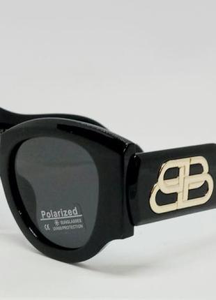 Balenciaga стильные женские солнцезащитные очки чёрный глянец ...