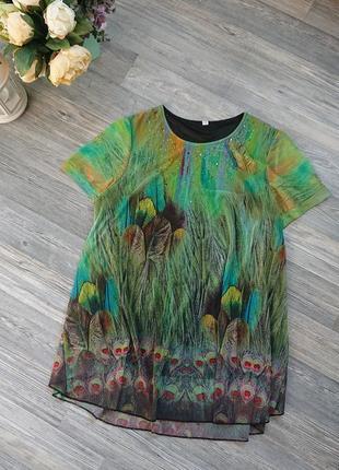 Женская летняя блуза футболка блузка блузочка размер 46 /48/50
