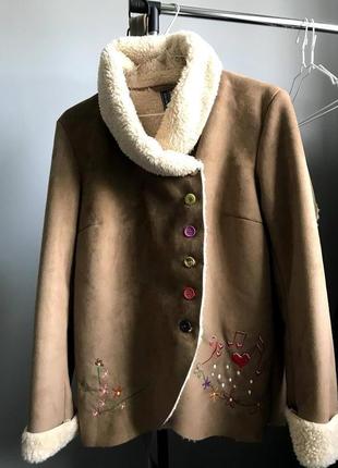 Женская куртка из искусственной замши р.50-52