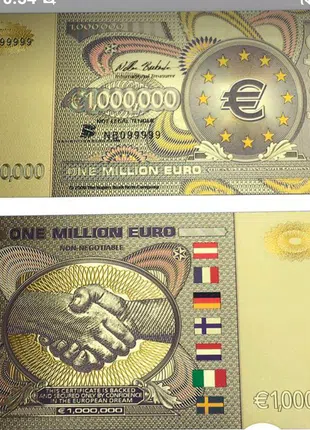 Сувенирная банкнота 1 миллион евро