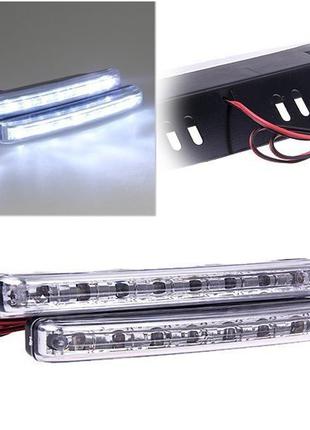 Светодиодные дневные ходовые огни ДХО (пара) габариты LED свет...