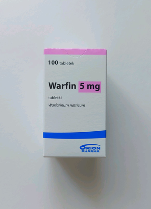 Warfin 5 мг 100шт Варфарин Варфарін