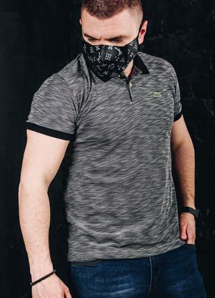 Купить футболку lacoste серую