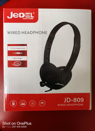 Компьютерні навушники JEDEL JD-809 з мікрофоном