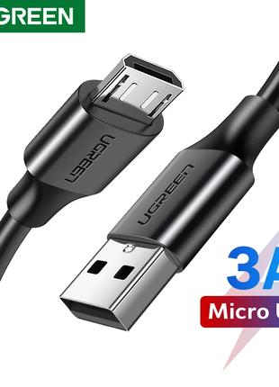 Ugreen Micro USB кабель быстрой зарядки QC3.0 Реальные 5V/3A 0.5м