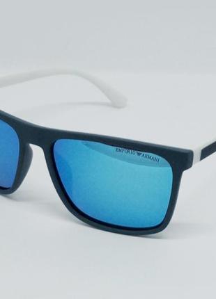 Emporio armani стильные мужские солнцезащитные очки голубые зе...
