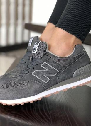 👟кросівки жіночі new balance 574 темно сірі👟