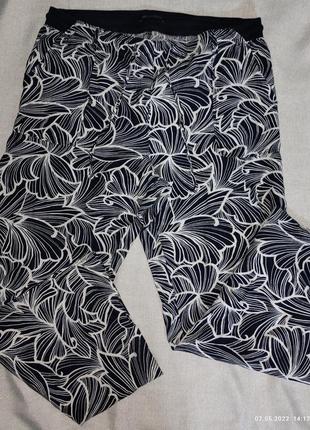 Летние легкие штаны на резинке m&s uk 16/eu 44 лен