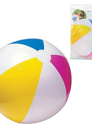Мяч надувной пляжный 59030 разноцветный, 61см