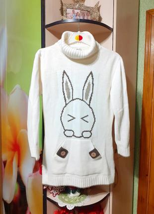 Удлинённый свитер для девочки 10-14лет