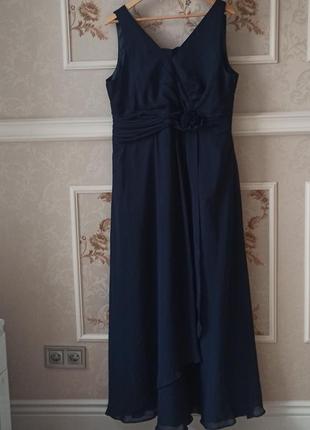 Сукня темно-синє на випускний 46 розмір