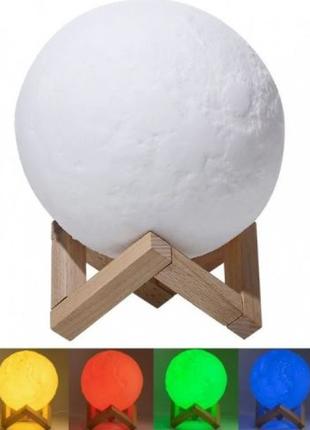 Настольный светильник Magic 3D Moon Light Луна 13 см Белый