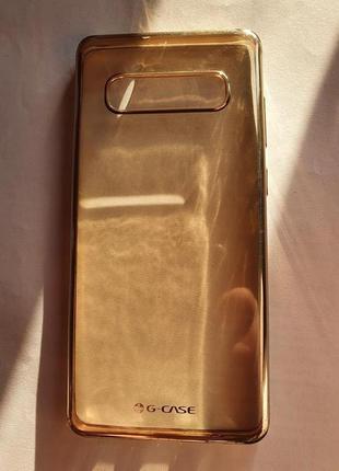 Продам силиконовый чехол золотистого цвета 155х75мм.