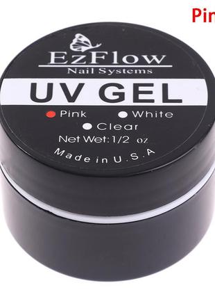 Уф.гель ezflow uv gel розовый для наращивания и укрепления ног...