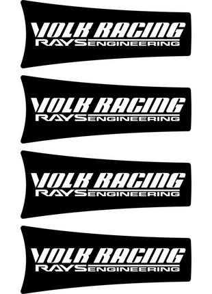 Набор виниловых наклеек на автомобильные диски - Volk racing R...