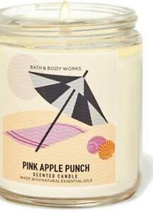 Ароматическая свеча bath & body works pink apple punch