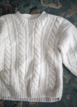 Теплий світер мохеровый свитерок вязаний светр теплющий реглан