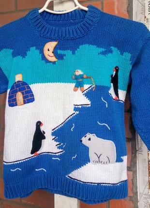 Теплий світер дитячий реглан свитер вязаний светр