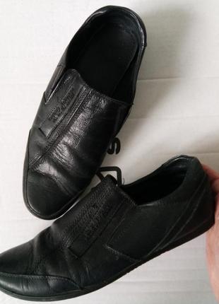 Кожаные слипоны мужские мокасины шкіряні туфлі