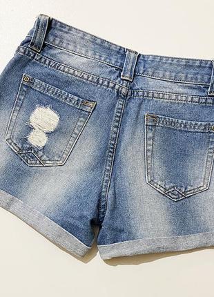 Eur 36 джинсовые шорты голубые женские короткие летние