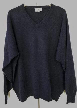 Класный кашемировый свитер тёмно синего цвета daniel’s&korff