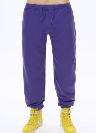 Мужские широкие штаны фиолетового цвета colo