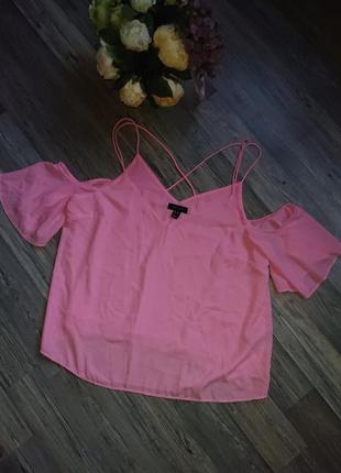 Женская розовая блуза в бельевом стиле топ блузка блузочка май...