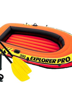 Двухместная надувная лодка Intex 58358 Explorer PRO 300 Set, 2...