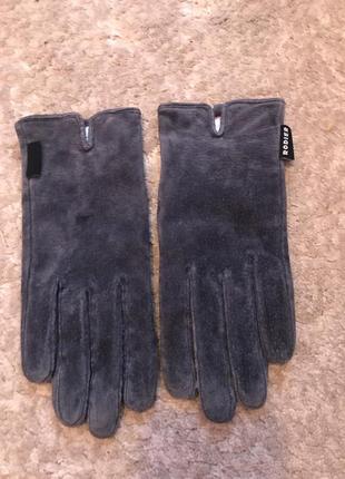 Тепленькі замшеві рукавиці