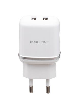 Мережевий Зарядний Пристрій Borofone BA25A Micro 2 USB 2.4A