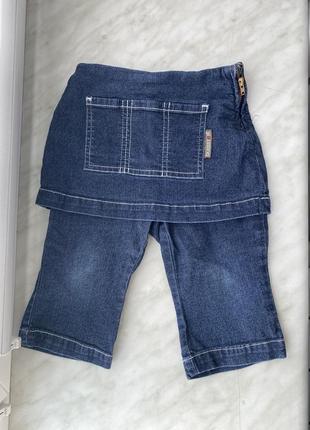 Юбка шорты бриджи джинсовые на 2 года (92 см).