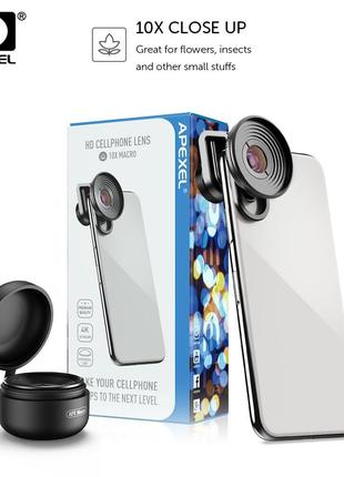 Макро объектив для телефона HD Premium 10x Macro Lens Apеxel C...