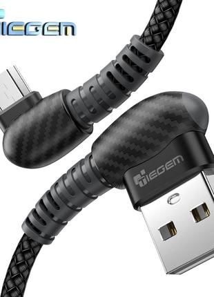 Кабель Tiegem Carbon 2.4A USB - Micro USB 1 метр FR612321 Черный